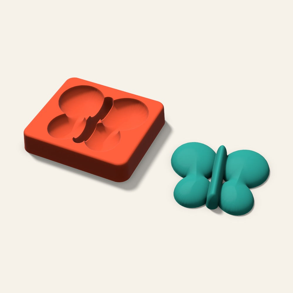 Butterfly Freshie Mold, 3 Inch, 3D render