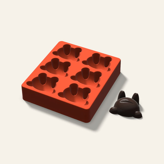Frog Mini Cake Mold, 2.5 Inch, 6 Cavity, 3D render