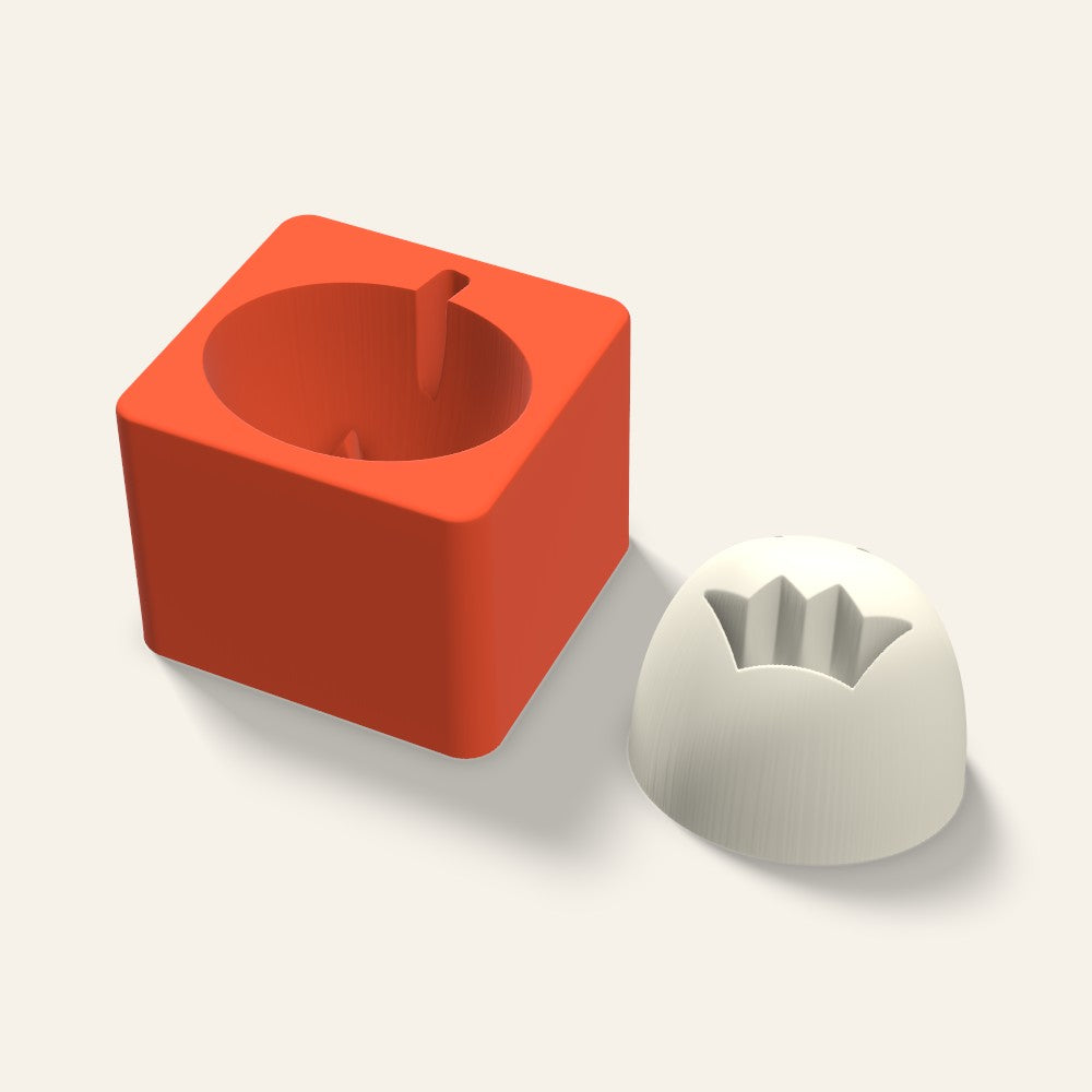 Jack-o'-Lantern Candle Mold, 3 x 2.5 Inch, 3D render