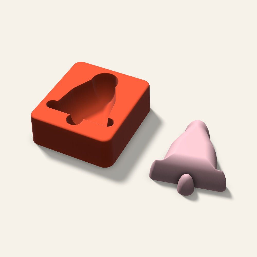 Bell Soap Mold, 3 Inch, 3D render