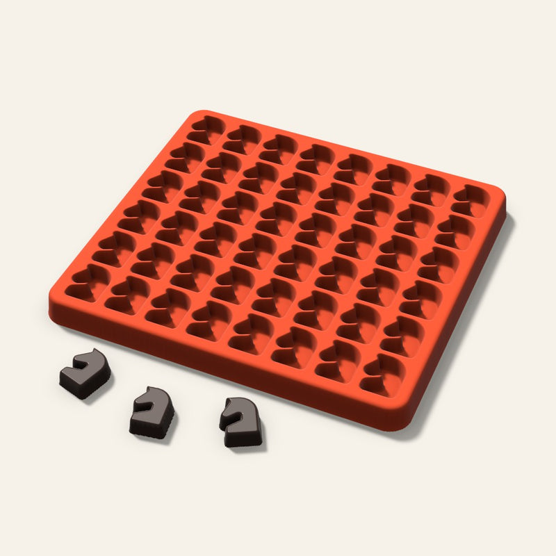 Chess Knight Gummy Mold, 0.75 Inch, 48 Cavity