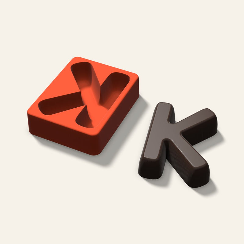 Letter K Mold, 4 Inch