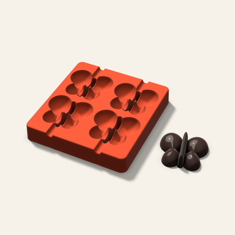 Butterfly Cakesicle Mold, 2.5 Inch, 4 Cavity, 3D render