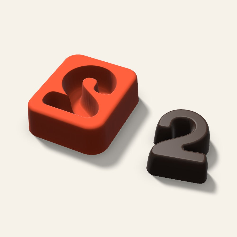 Number 2 Mold, 1.5 Inch, 3D render