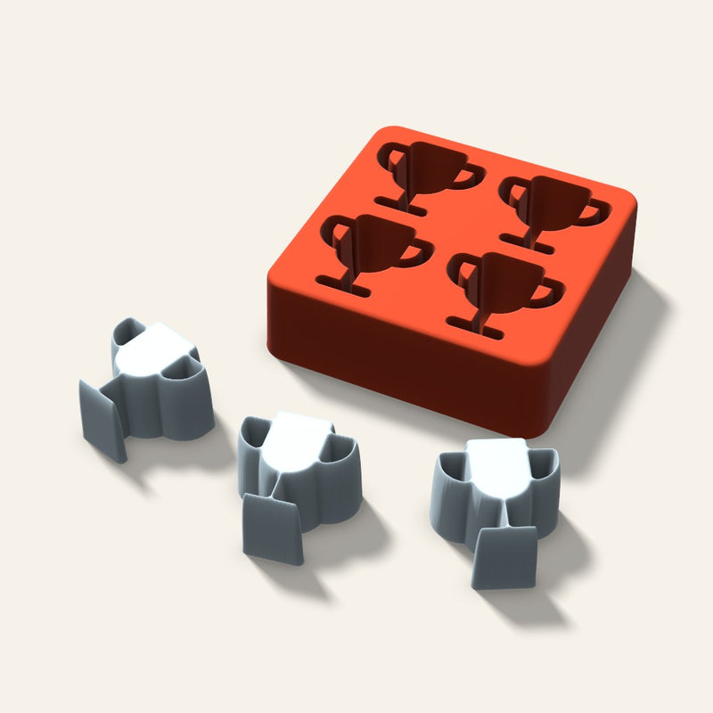 Trophy Ice Mold, 1.5 Inch, 4 Cavity
