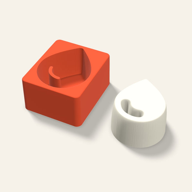 Water Drop Candle Mold, 4 x 2 Inch, 3D render