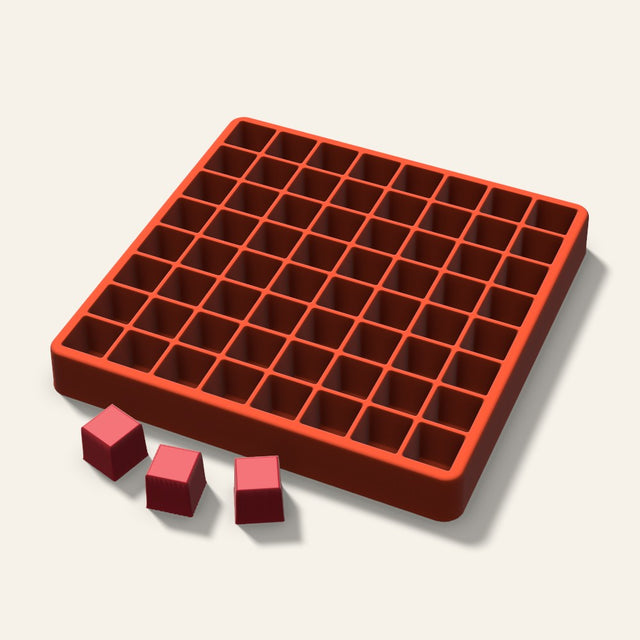Sharp Cube Candy Mold, 0.75 Inch, 64 Cavity, 3D render