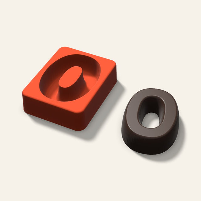 Number 0 Mold, 3 Inch, 3D render