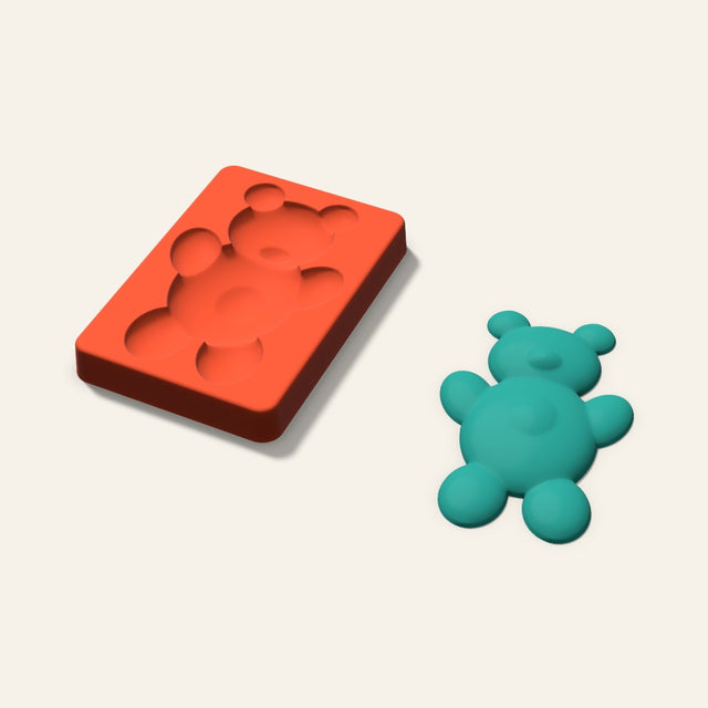 Gummy Bear Freshie Mold, 5 Inch, 3D render