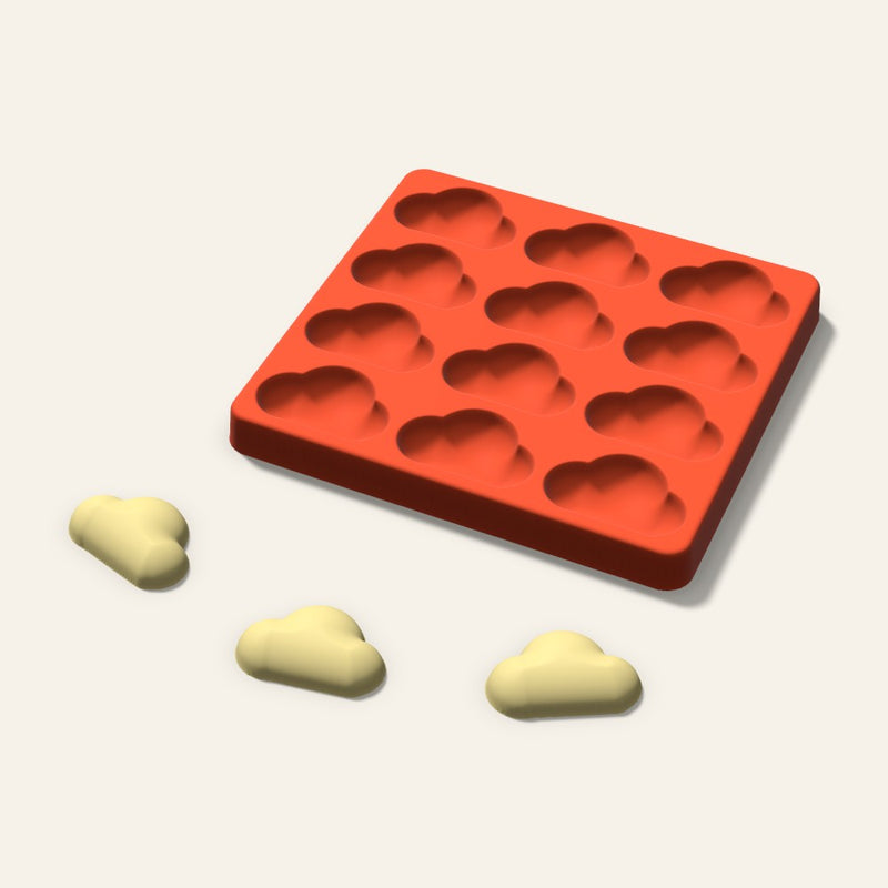 Cloud Butter Pat Mold, 1.75 Inch, 12 Cavity