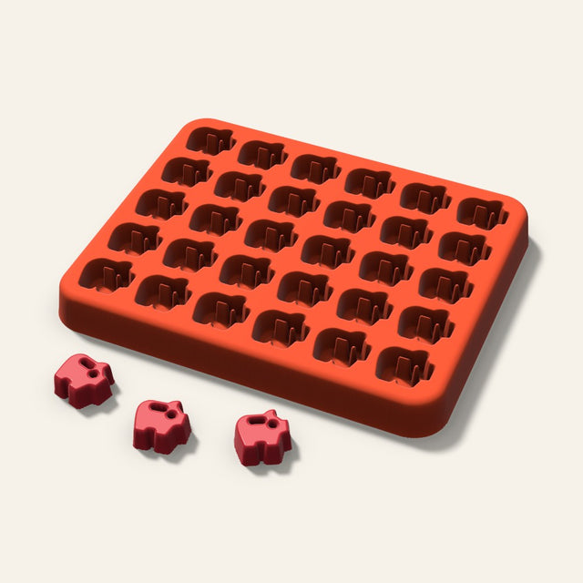 Piggy Bank Gummy Mold, 0.5 Inch, 30 Cavity, 3D render