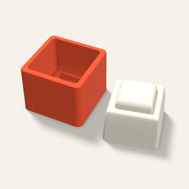 Embossed Square Candle Mold, 3 x 2.5 Inch, 3D render