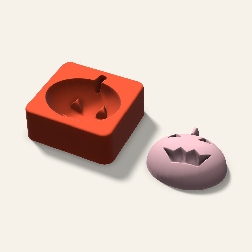 Jack-o'-Lantern Soap Mold, 2.5 Inch, 3D render