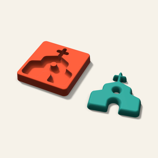 Church Freshie Mold, 4 Inch, 3D render