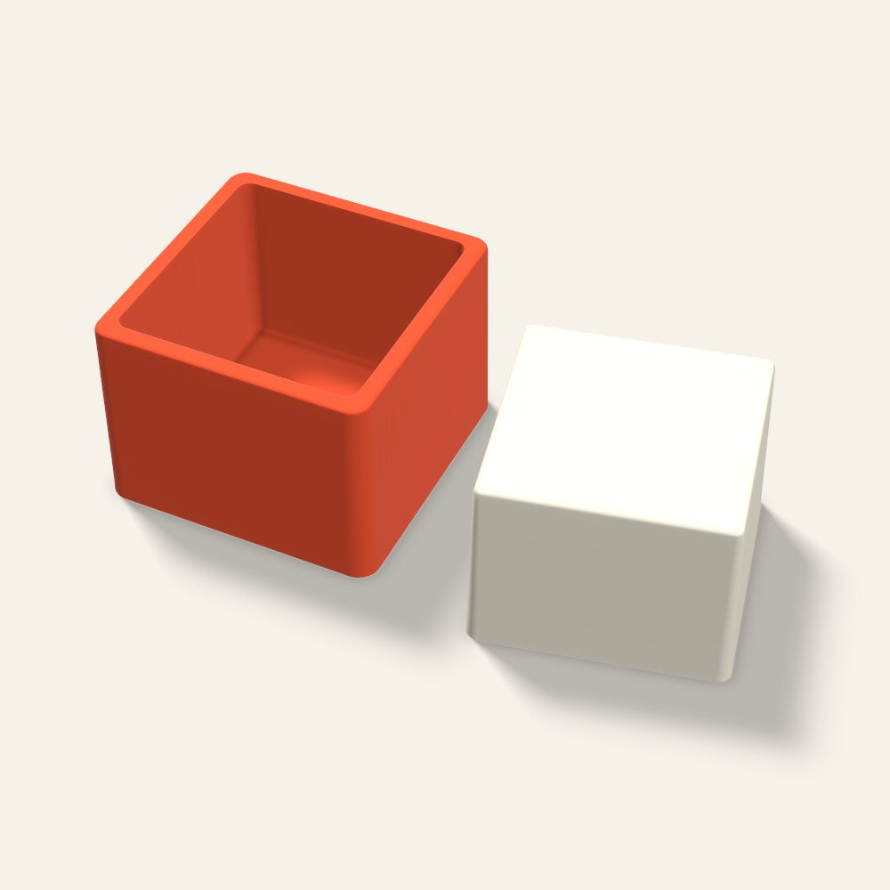 Square Pillar Candle Mold, 4 x 3 Inch, 3D render