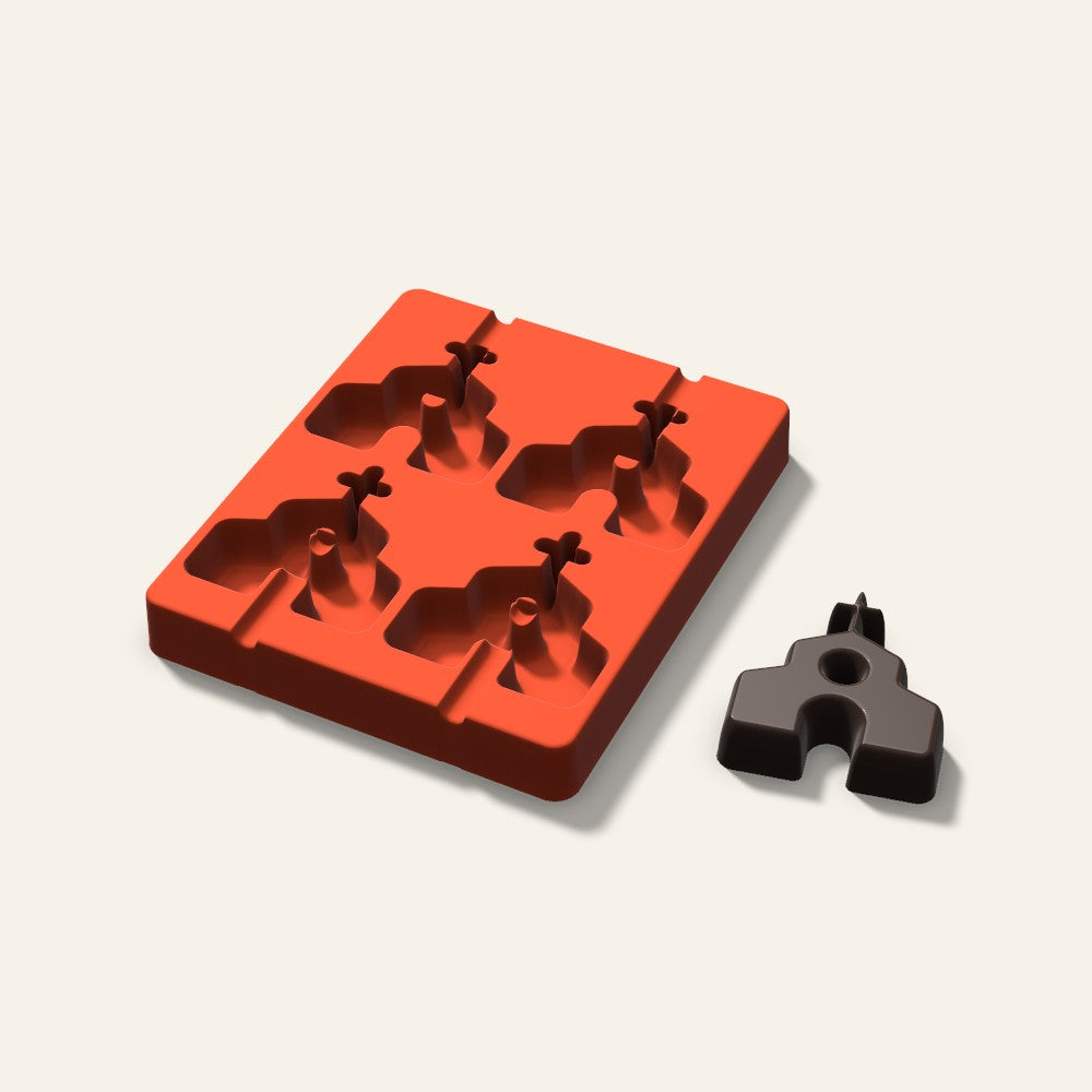 Church Cakesicle Mold, 3 Inch, 4 Cavity, 3D render