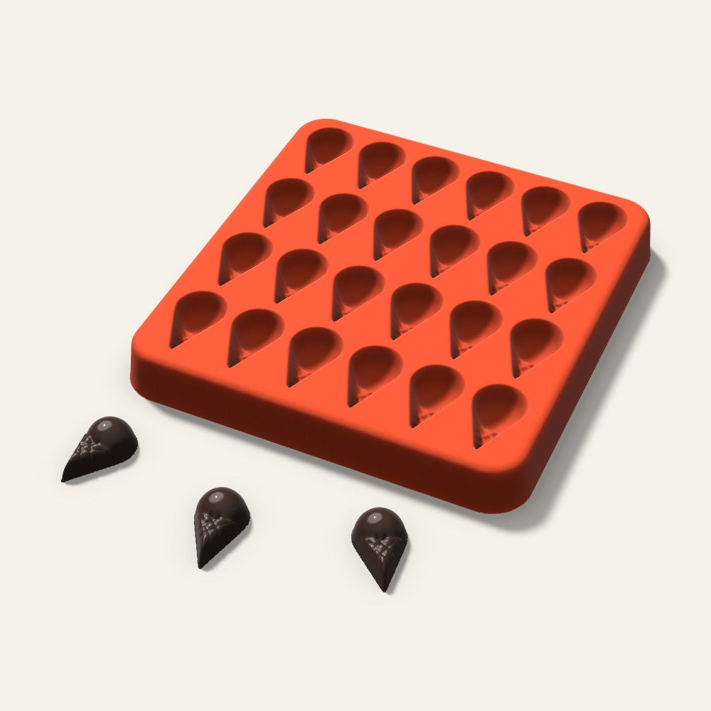 Ice Cream Cone Gummy Mold, 0.75 Inch, 24 Cavity, 3D render