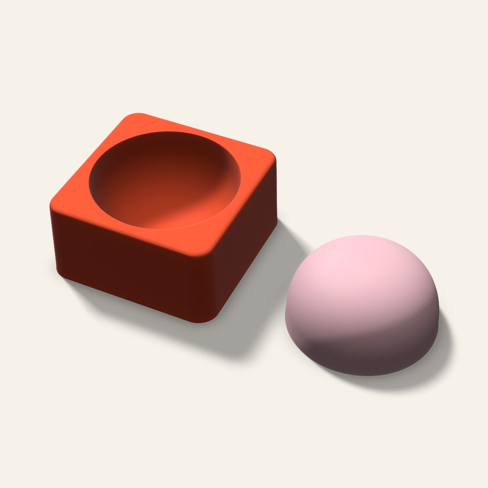 Dome Soap Mold, 2.5 Inch, 3D render