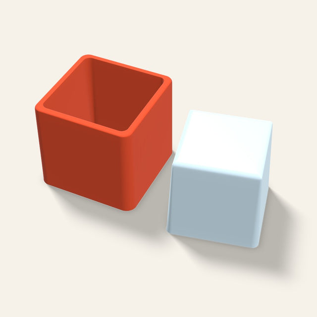 Cube Ice Mold, 3 Inch, 3D render