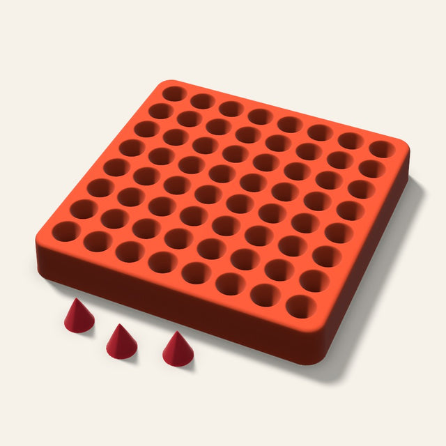 Cone Candy Mold, 0.5 Inch, 64 Cavity, 3D render