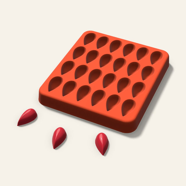 Teardrop Gummy Mold, 0.75 Inch, 24 Cavity, 3D render