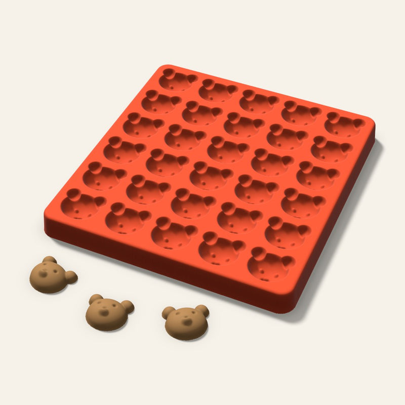 Bear Pet Treat Mold, 1 Inch, 30 Cavity