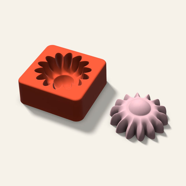 Sunflower Soap Mold, 2.5 Inch, 3D render