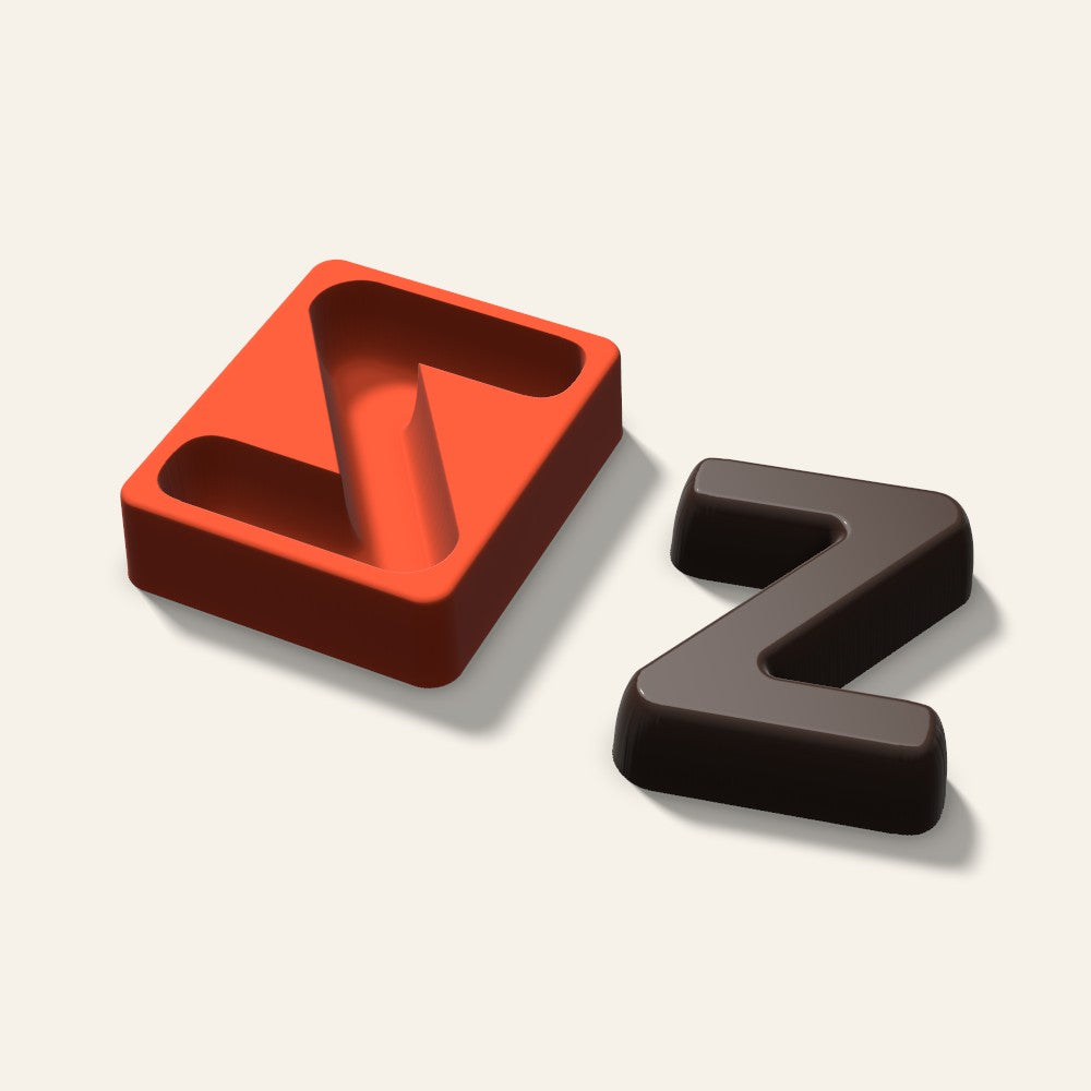 Letter Z Mold, 4 Inch, 3D render