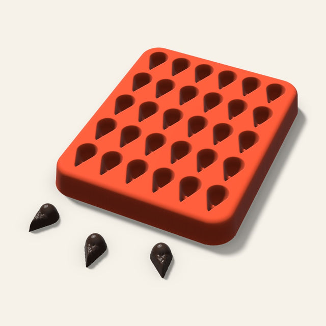 Ice Cream Cone Gummy Mold, 0.5 Inch, 30 Cavity, 3D render