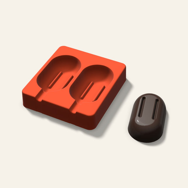 Popsicle Mold, 3 Inch, 2 Cavity, 3D render