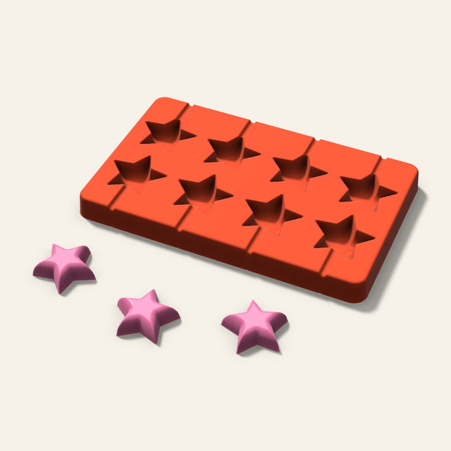 Star Lollipop Mold, 1.5 Inch, 8 Cavity, 3D render