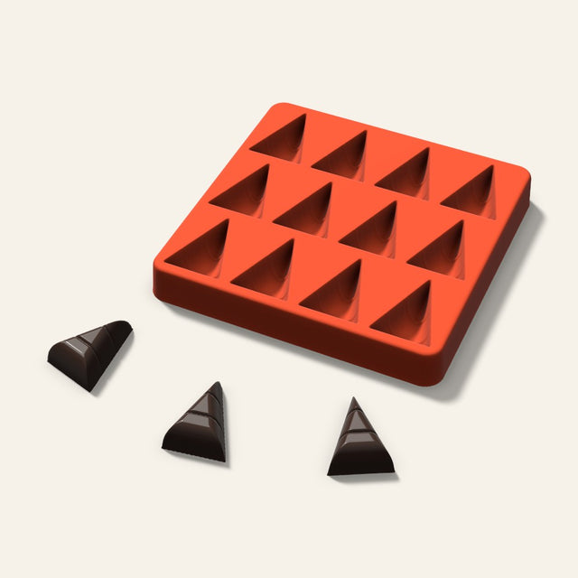 Candy Corn Chocolate Mold, 1.5 Inch, 12 Cavity, 3D render