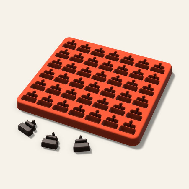 Birthday Cake Gummy Mold, 0.75 Inch, 42 Cavity, 3D render