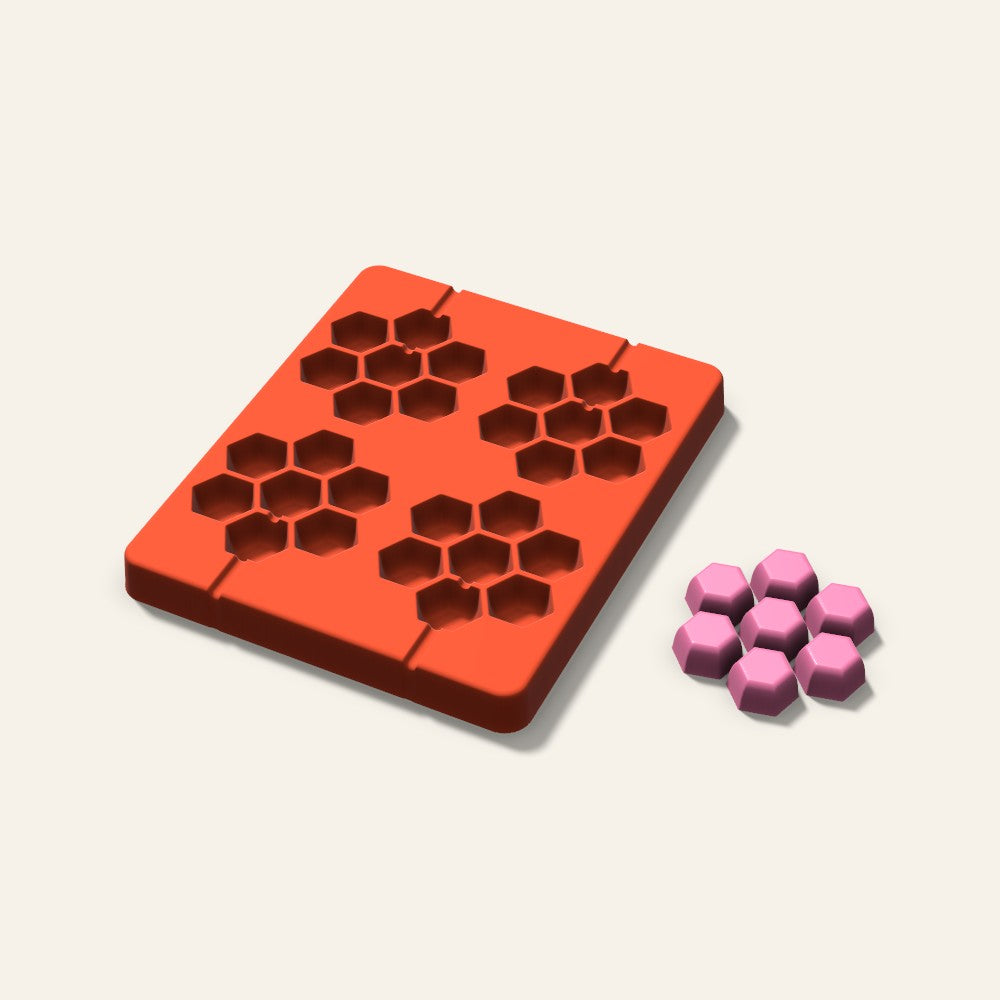 Honeycomb Lollipop Mold, 2.5 Inch, 4 Cavity, 3D render