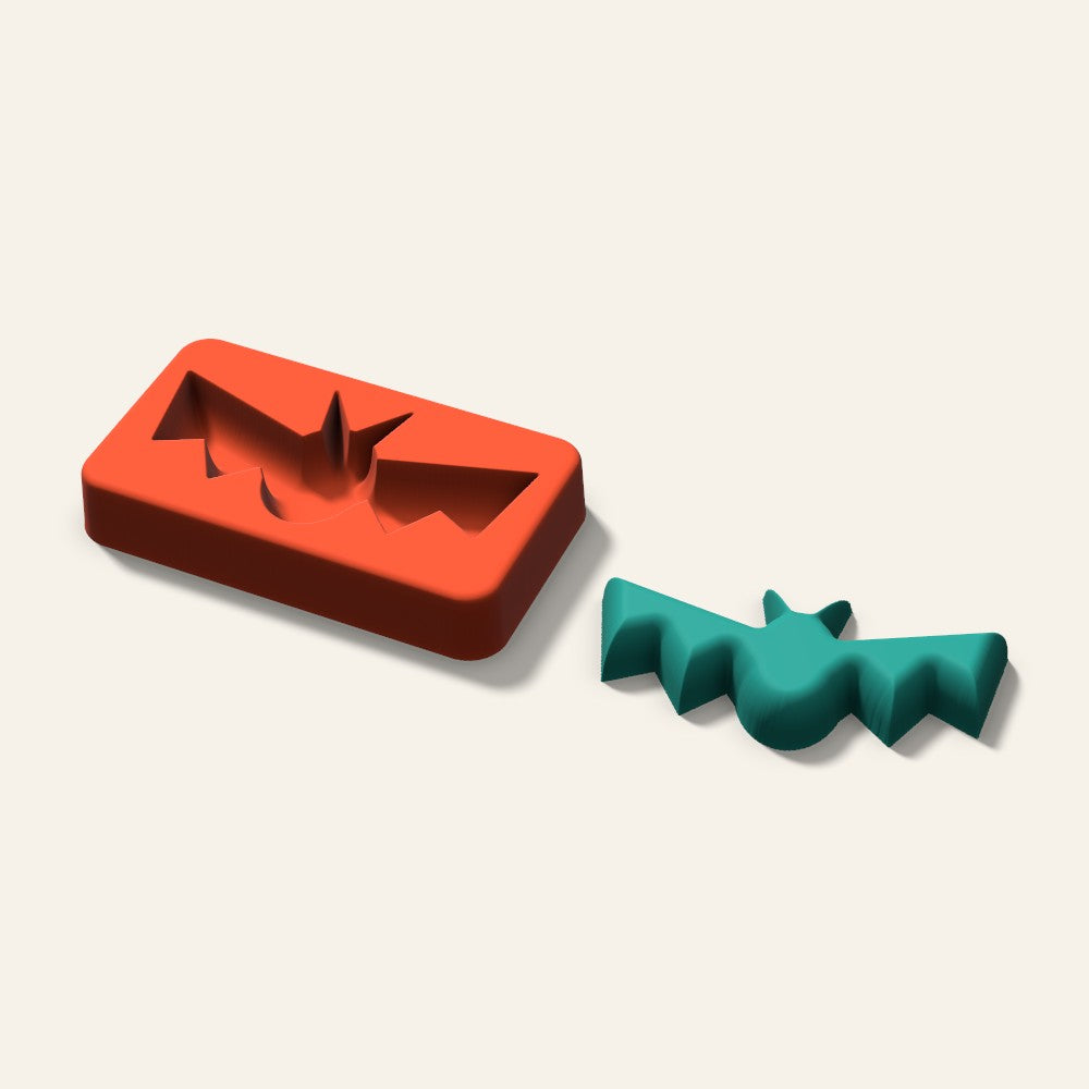 Bat Freshie Mold, 3.5 Inch, 3D render