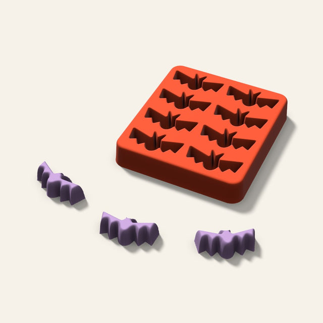 Bat Wax Melt Mold, 1.5 Inch, 8 Cavity, 3D render
