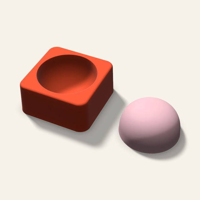 Dome Soap Mold, 2 Inch, 3D render