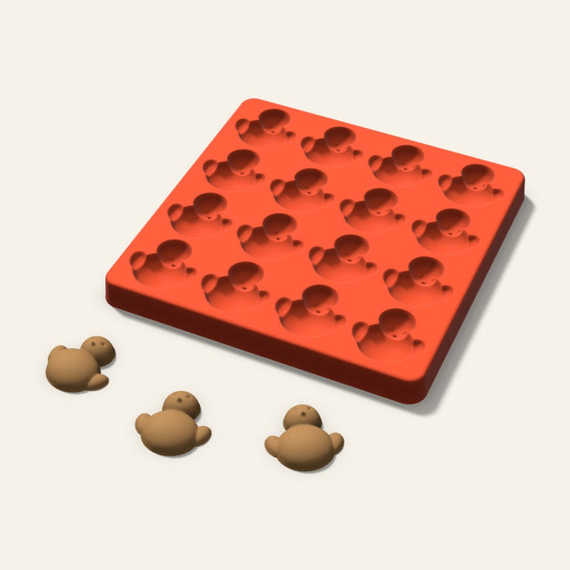 Chick Pet Treat Mold, 1.5 Inch, 16 Cavity, 3D render