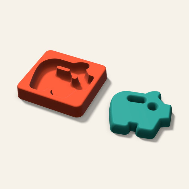 Piggy Bank Freshie Mold, 3 Inch, 3D render