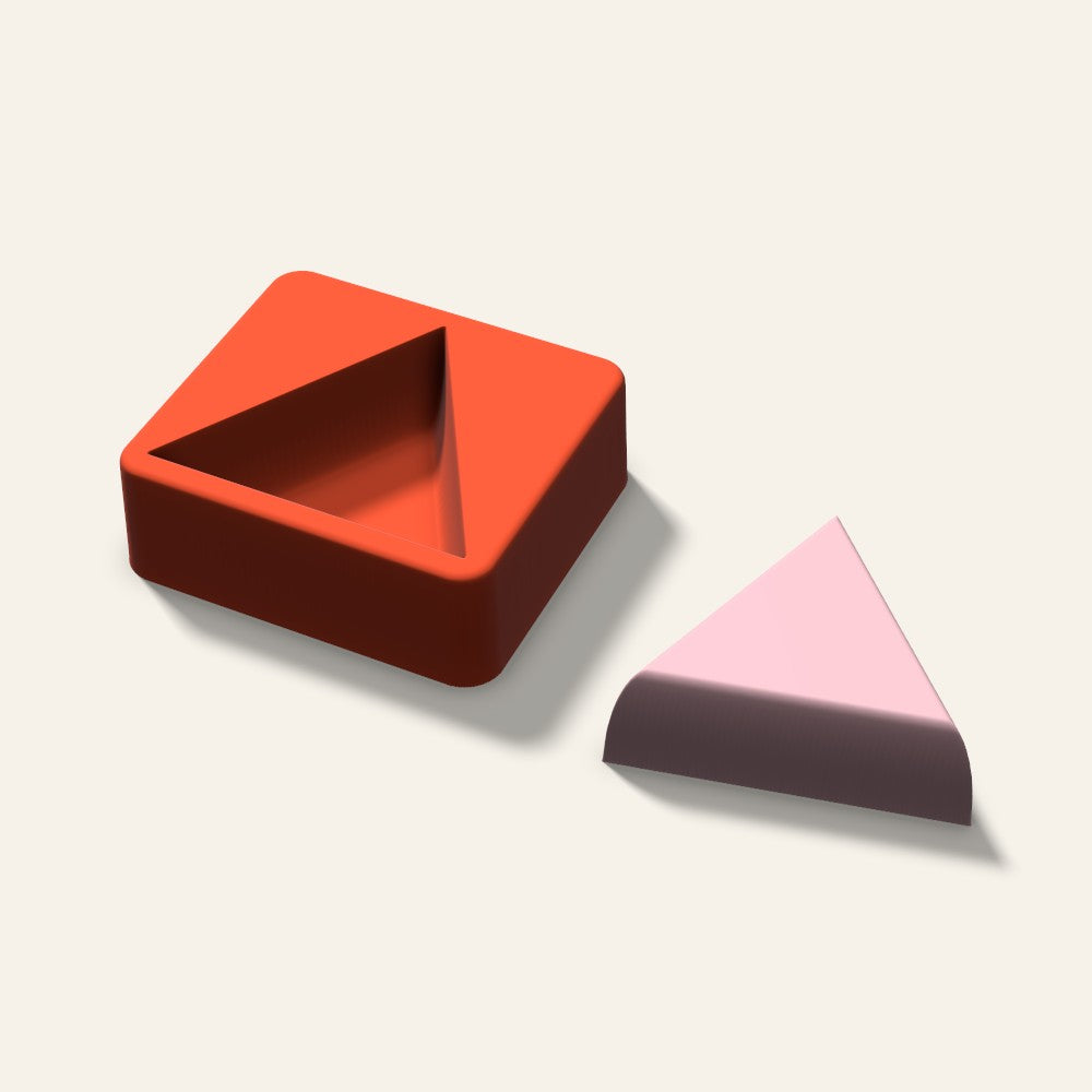 Triangle Soap Mold, 3 Inch, 3D render