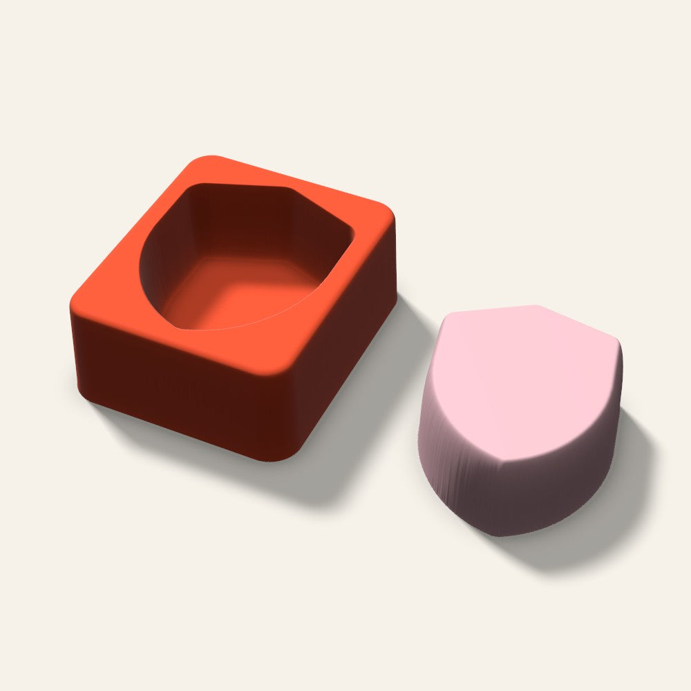 Shield Soap Mold, 2.5 Inch, 3D render