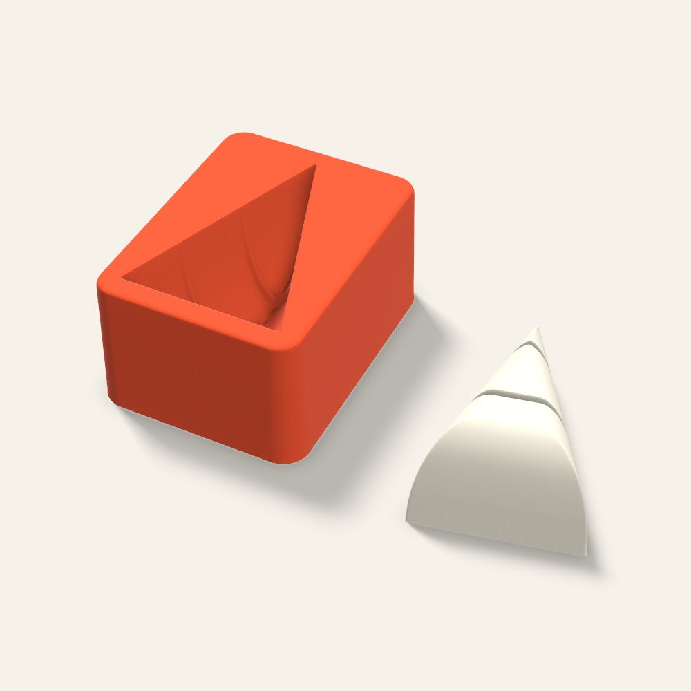Candy Corn Candle Mold, 3 x 1.5 Inch, 3D render