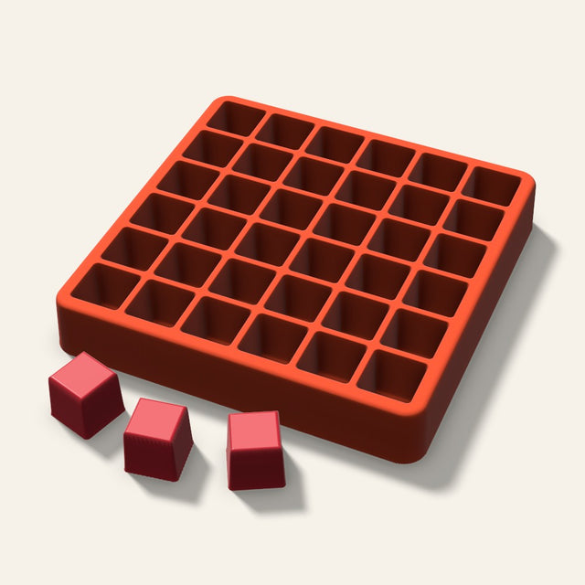 Cube Candy Mold, 0.75 Inch, 36 Cavity, 3D render