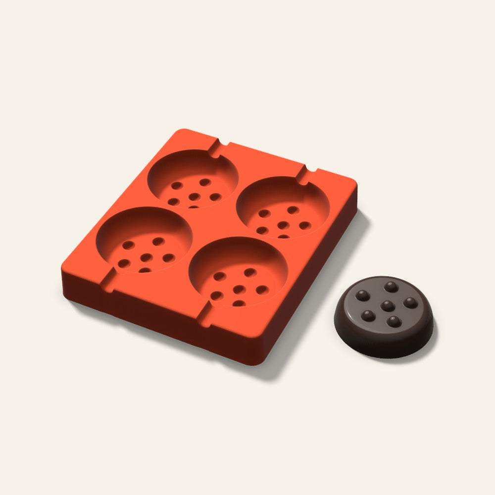 Cookie Cakesicle Mold, 2.5 Inch, 4 Cavity, 3D render