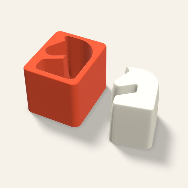 Chess Knight Candle Mold, 3 x 2.5 Inch, 3D render