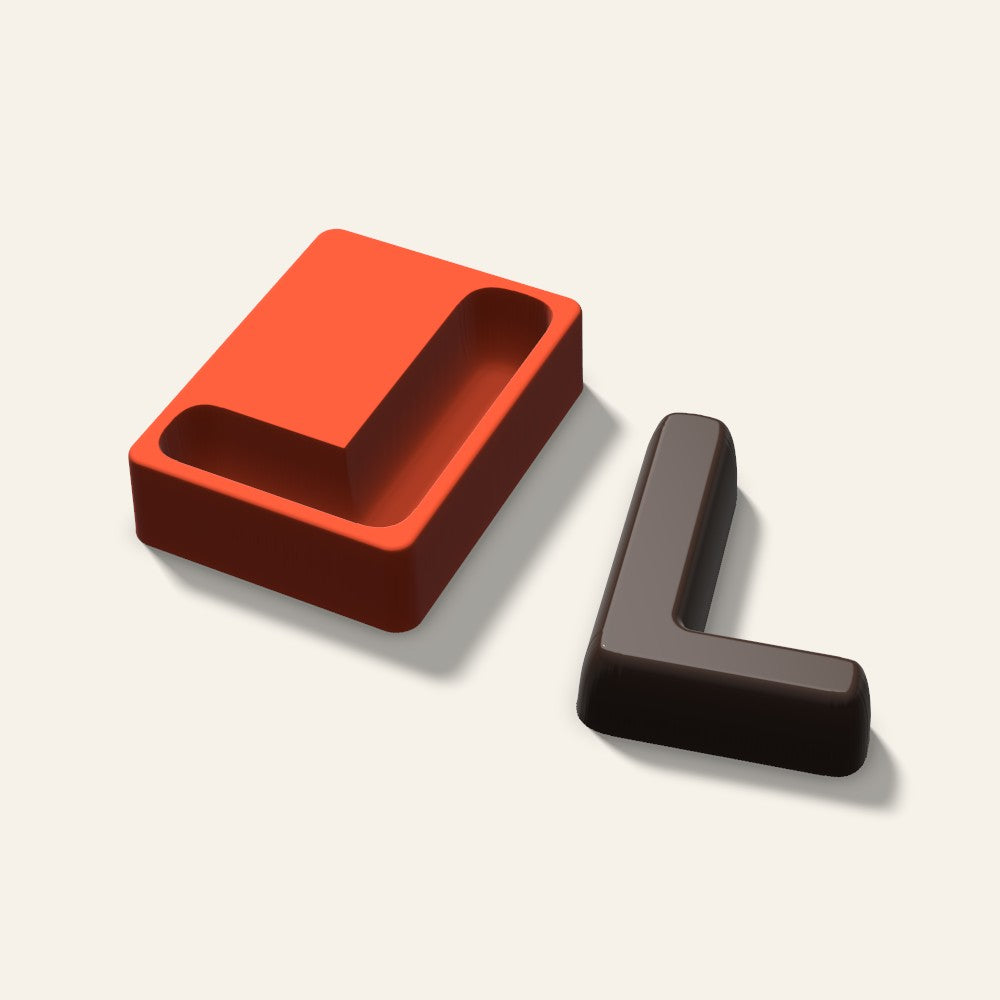 Letter L Mold, 5 Inch, 3D render