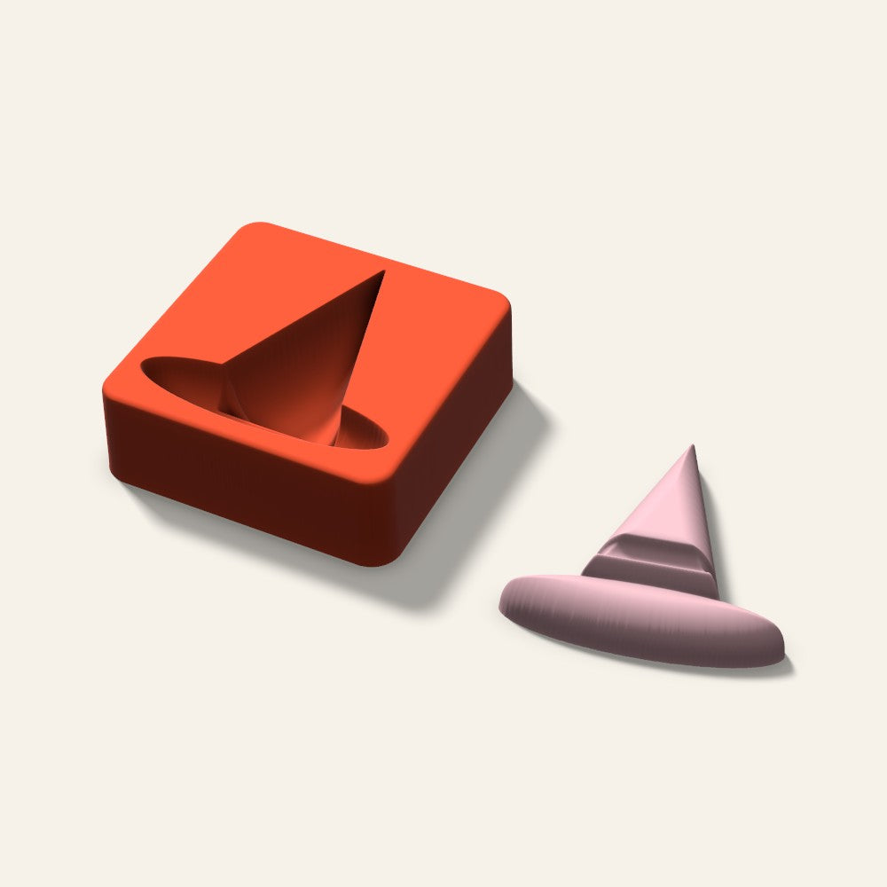 Witch Hat Soap Mold, 3 Inch, 3D render