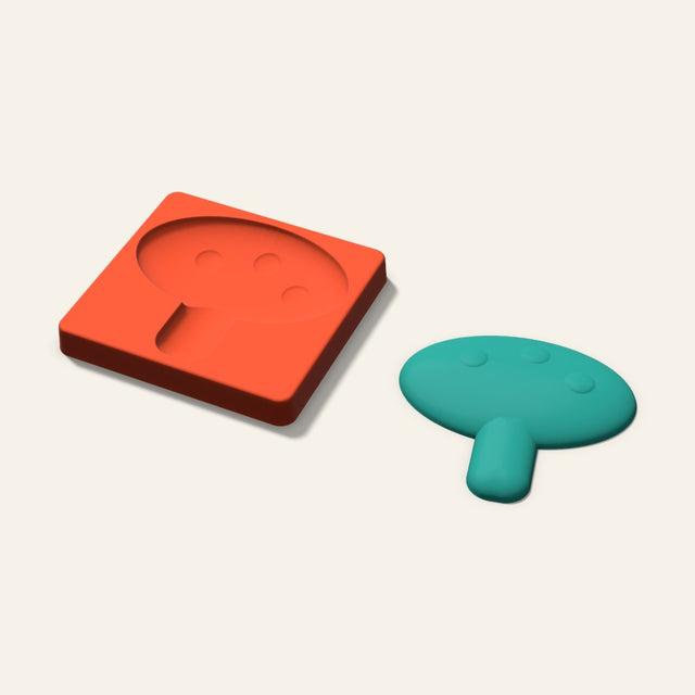 Mushroom Freshie Mold, 5 Inch, 3D render