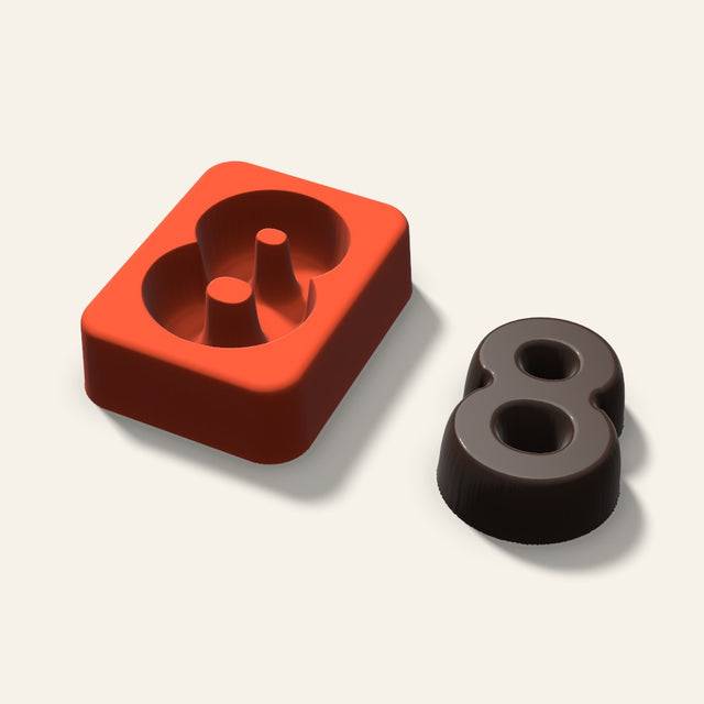 Number 8 Mold, 2 Inch, 3D render