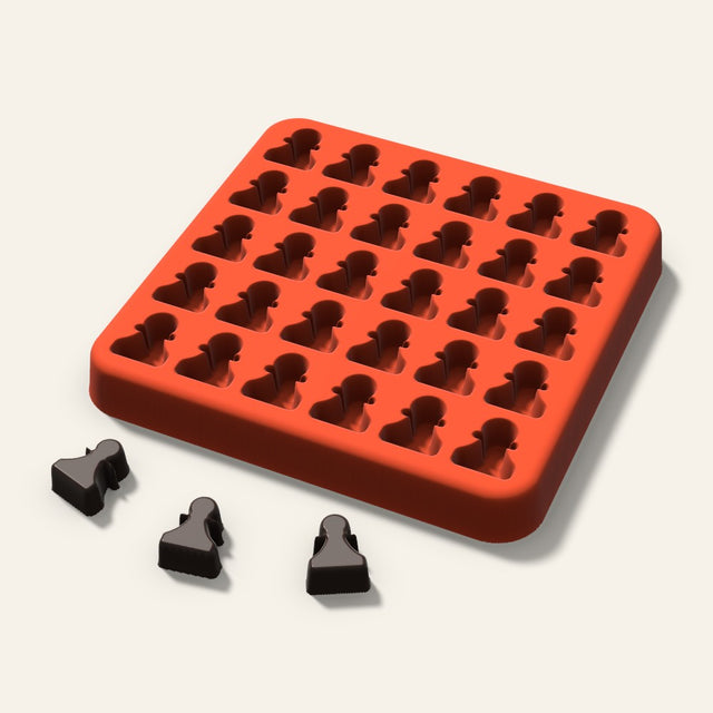 Chess Pawn Gummy Mold, 0.5 Inch, 30 Cavity, 3D render